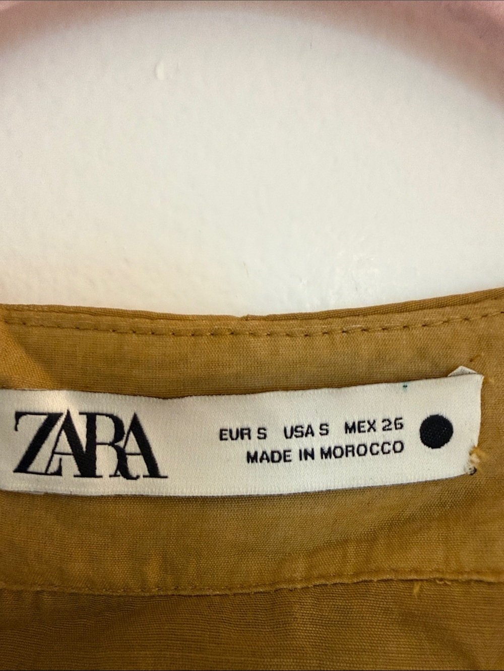 Zara Mustard Ruffle Front Blouse - Picture 2 of 3